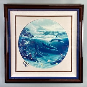 1995 Robert Wyland and Roy Tabora Enchanted Ocean Lithograph Print
