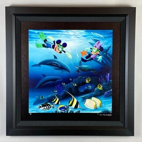 2005 Robert Wyland Disney Dive Buddies Giclee On Canvas