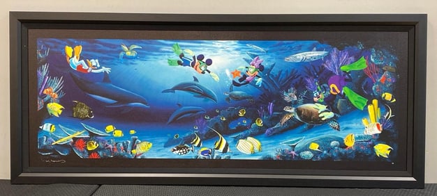2004 Robert Wyland Disney Dive Buddies Giclee On Canvas