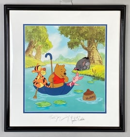 Voice Actor Signed Disney Poohs Hunny Hunt Serigraph Cel
