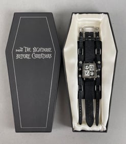 Disney The Nightmare Before Christmas Leather Cuff Wristwatch
