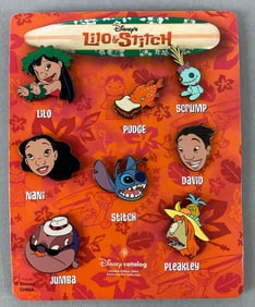 Group of 8 Disney Lilo and Stitch Enamel Pins