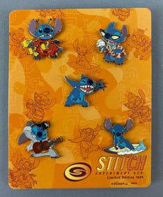 Group of 5 Disney Lilo and Stitch Experiment 626 Enamel Pins