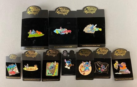 Group of 10 Disney Stitch Enamel Pins