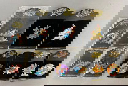 Group of 10 Disney Auctions Stitch Enamel Pins
