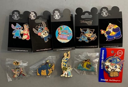 Group of 10 Disney Stitch Enamel Pins