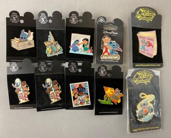 Group of 10 Disney Stitch Enamel Pins