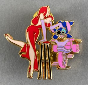 Disney Limited Edition Jessica Rabbit and Stitch Enamel Pin