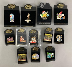 Group of 12 Disney Auctions Enamel Pins