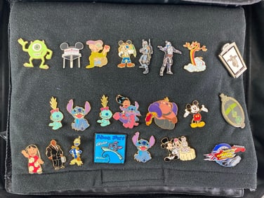 Group of 22 Disney Enamel Pins