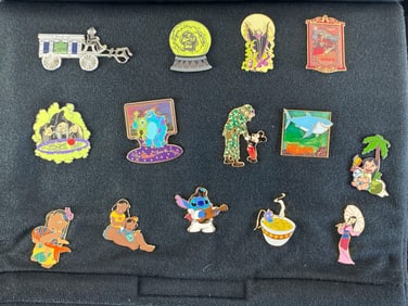 Group of 14 Disney Enamel Pins
