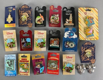 Group of 19 Disney Enamel Pins