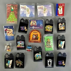 Group of 20 Disney Enamel Pins