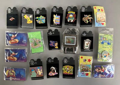 Group of 20 Disney Enamel Pins