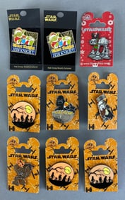 Group of 9 Disney Star Wars Holiday Enamel Pins