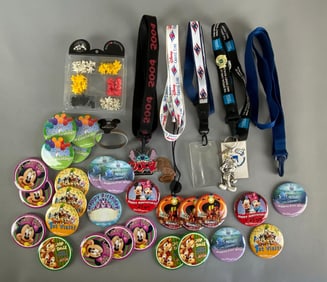 Group of Assorted Disney Pins and more