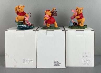 Group of Disney Simply Pooh Winnie the Pooh Figurines