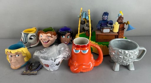 Group of Disney Mugs and More