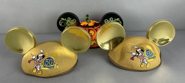 Group of Disneyland Resort 50th Anniversary Mickey Ear Hats and More