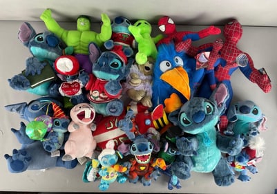 Group of Disney Stitch Plushes and More