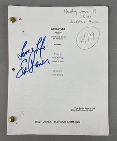 Ed Asher Signed 1995 Disney Gargoyles Turf Episode Script