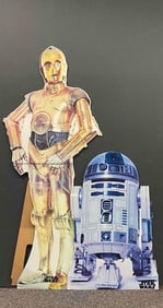 Group of 2 1993 Star Wars R2-D2 and C-3P0 Cardboard Standups