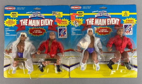 Group of 2 Remco Official All Star Wrestlers The Main Event Action Figures