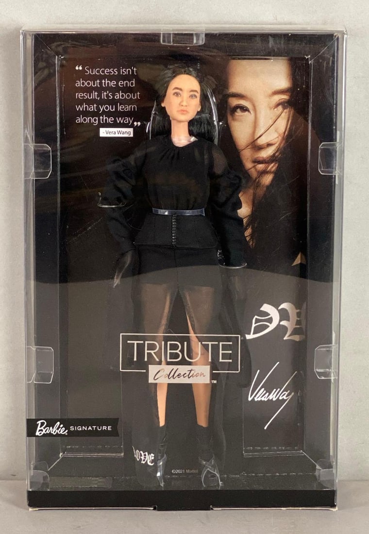 Mattel Vera Wang Tribute Collection Barbie Signature Doll: 2021 in original packaging. Box measures 13 x 8 1/2 x 3 inches.
