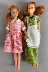Group of 2 Vintage Redhead Pigtail Midge Barbie Dolls
