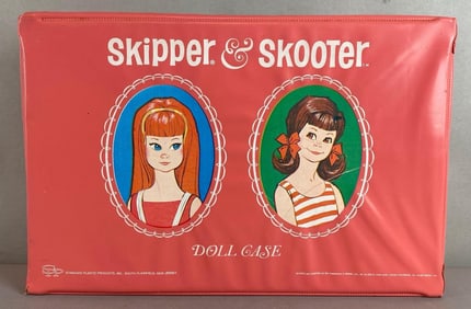 Vintage Mattel Skipper and Skooter Doll Case