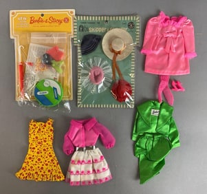 Group of Mattel Barbie Fashion Outfits and More
