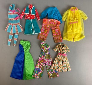 Group of 7 Mattel Barbie Fashion Outfits