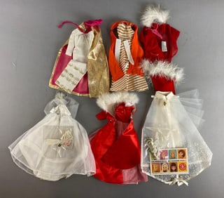 Group of 6 Mattel Barbie Fashion Outfits