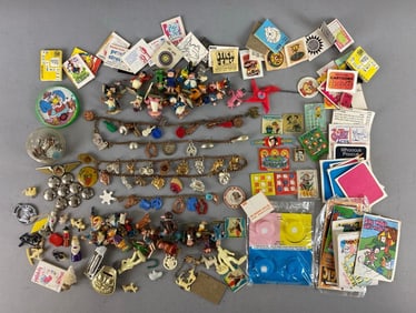 Group of Vintage Cracker Jack Toys and More