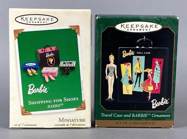 Group of 2 Mattel Barbie Hallmark Keepsake Christmas Ornaments