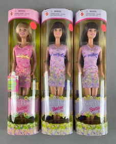 Group of 1999 Mattel Pretty Flowers Barbie Fashion Dolls