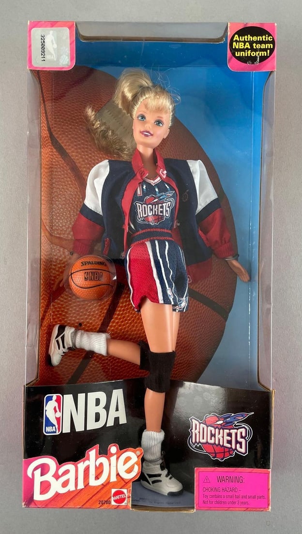 1998 Mattel NBA Barbie Rockets Fashion Doll: Original packaging