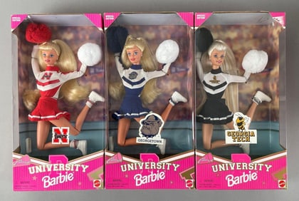 Group of 1996 Mattel Barbie University Fashion Dolls