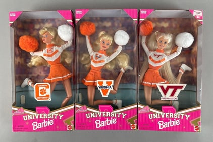 Group of 1990s Mattel Barbie University Fashion Dolls