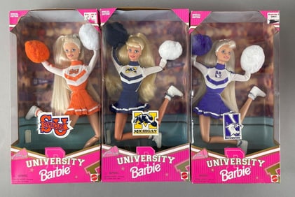 Group of 1996 Mattel Barbie University Fashion Dolls