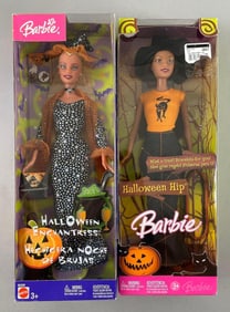 Group of 2 2000s Mattel Barbie Halloween Fashion Dolls