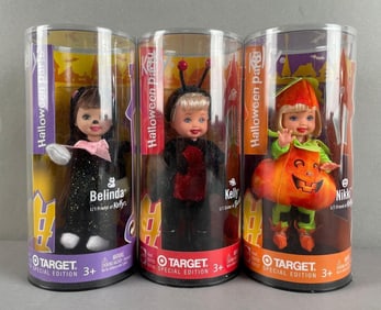 Group of Mattel Kelly Halloween Party Fashion Dolls