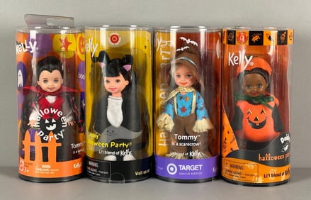 Group of 4 Mattel Kelly Halloween Party Fashion Dolls