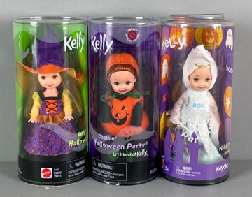 Group of 3 Mattel Kelly Halloween Party Fashion Dolls