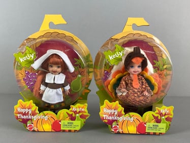 Group of 2 Mattel Kelly Happy Thanksgiving Fashion Dolls