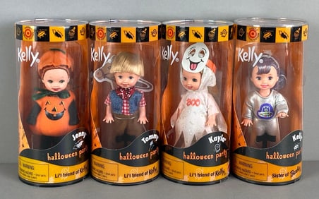 Group of 4 Mattel Kelly Halloween Party Fashion Dolls