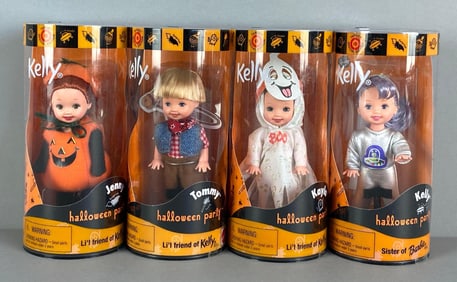 Group of 4 Mattel Kelly Halloween Party Fashion Dolls