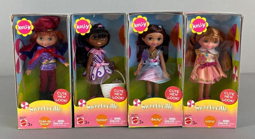 Group of 4 Mattel Kelly Sweetsville Fashion Dolls