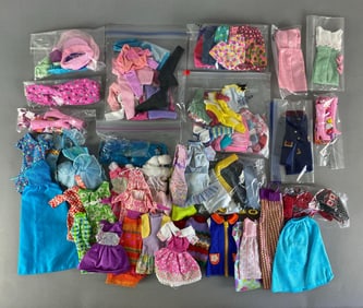 Group of 30+ 1990s Mattel Barbie Pink Tag Fashion Doll Accessories