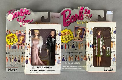 Group of 2 1990s Mattel Barbie Keychains